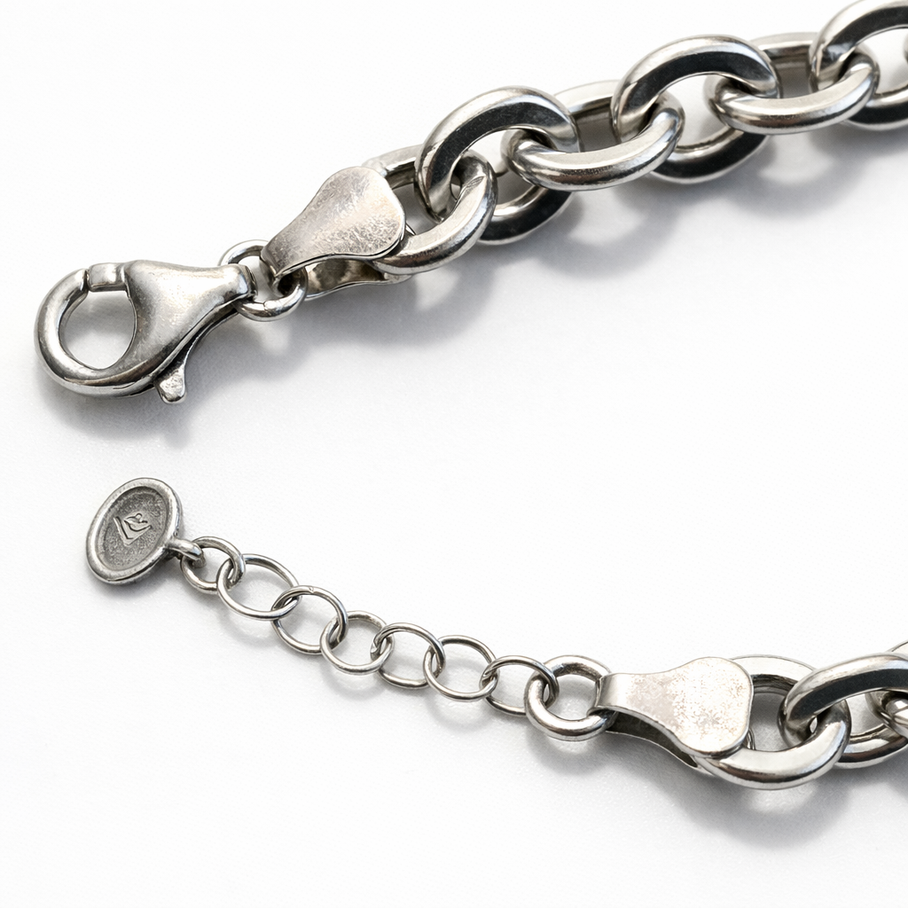 Pre-Owned Pre-Owned Silpada Sterling Silver Thick Links Bracelet – Signed Retired Design
