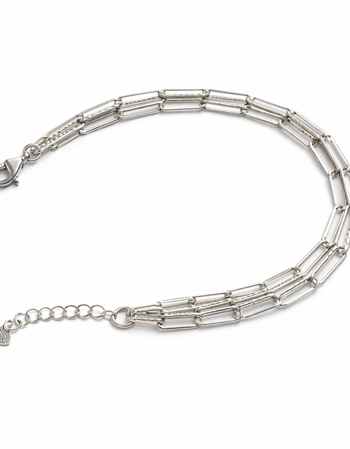 Load image into Gallery viewer, Pre-Owned  Silpada Sterling Silver Triple Strand Paperclip Link Bracelet – Retired Design
