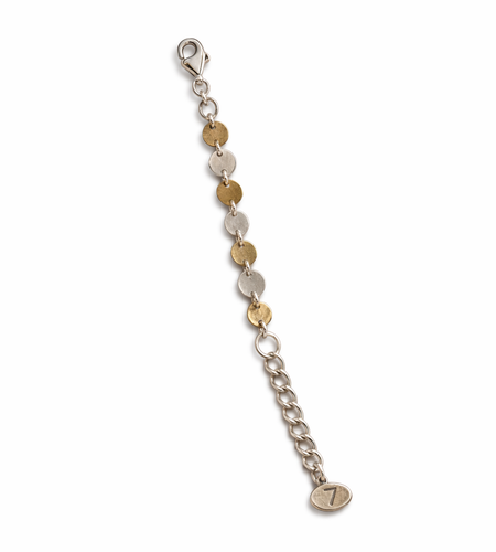 Pre-Owned Silpada Sterling Silver Hammered Disc Adjustable Bracelet with Crystal Accent – Retired Design