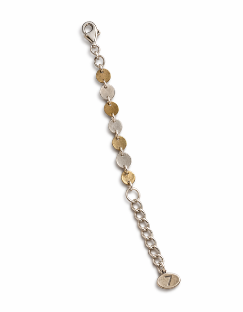 Load image into Gallery viewer, Pre-Owned Silpada Sterling Silver Hammered Disc Adjustable Bracelet with Crystal Accent – Retired Design
