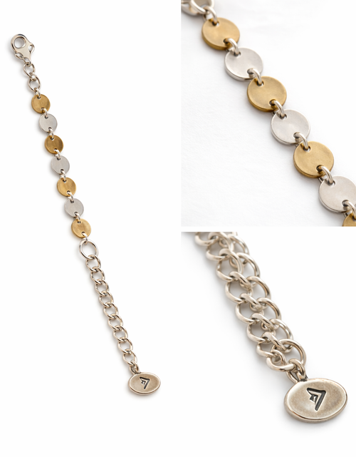 Load image into Gallery viewer, Pre-Owned Silpada Sterling Silver Hammered Disc Adjustable Bracelet with Crystal Accent – Retired Design
