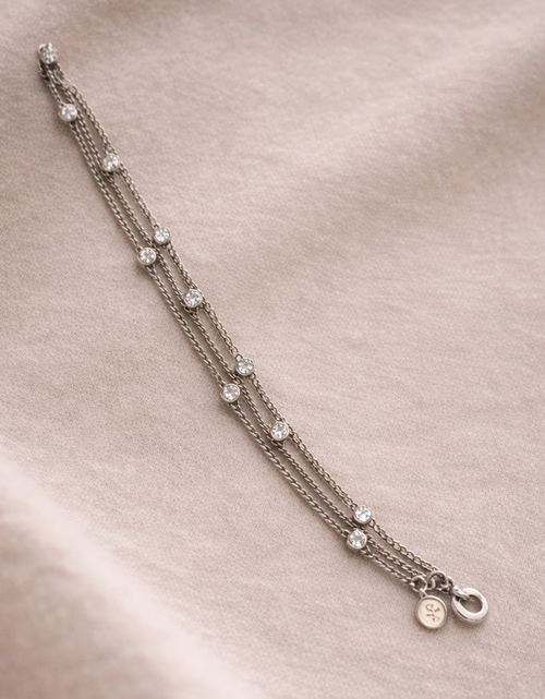 Load image into Gallery viewer, Pre-Owned Silpada Sterling Silver Multi-Strand Beaded LayeredChain Bracelet – Retired Design
