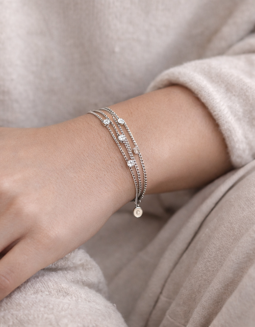 Load image into Gallery viewer, Pre-Owned Silpada Sterling Silver Multi-Strand Beaded LayeredChain Bracelet – Retired Design
