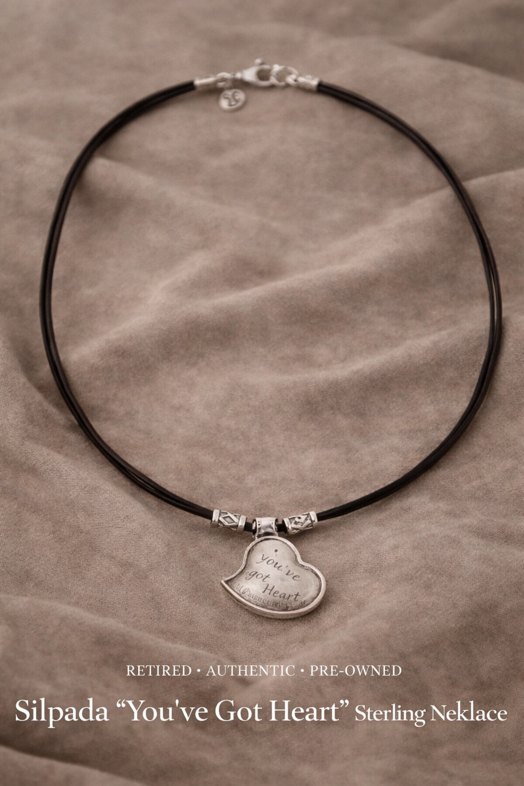 Pre-Owned Silpada "You’ve Got Heart" Necklace - Retired Design