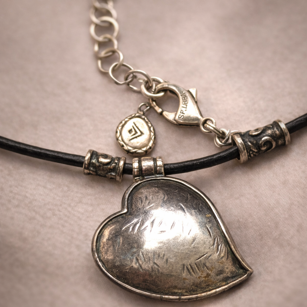 Pre-Owned Silpada "You’ve Got Heart" Necklace - Retired Design
