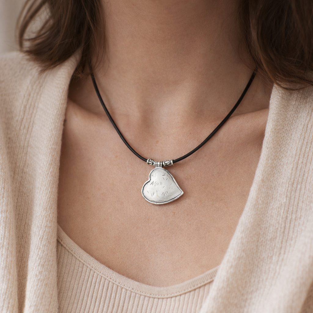 Pre-Owned Silpada "You’ve Got Heart" Necklace - Retired Design