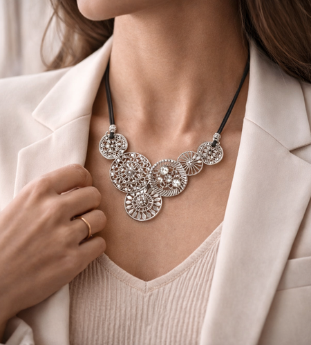 Pre-Owned Silpada's "Filigree Art" Necklace - Retired Design