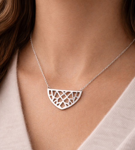 Pre-Owned Silpada's Sterling Silver "Gleamcatcher" Necklace - Retired Design