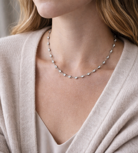 Pre-Owned Silpada's "Raindrop" CZ Sterling Silver Necklace - Retired Design