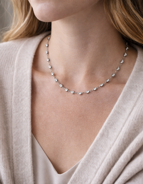 Load image into Gallery viewer, Pre-Owned Silpada's "Raindrop" CZ Sterling Silver Necklace - Retired Design
