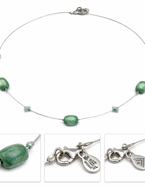 Load image into Gallery viewer, Pre-Owned Silpada Chrysocolla Bead Wire Necklace - Retired Design
