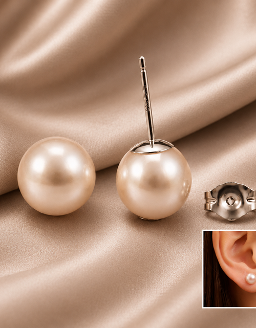 Load image into Gallery viewer, Akoya Pearl Stud Earrings in 14K White Gold | Classic Fine Jewelry
