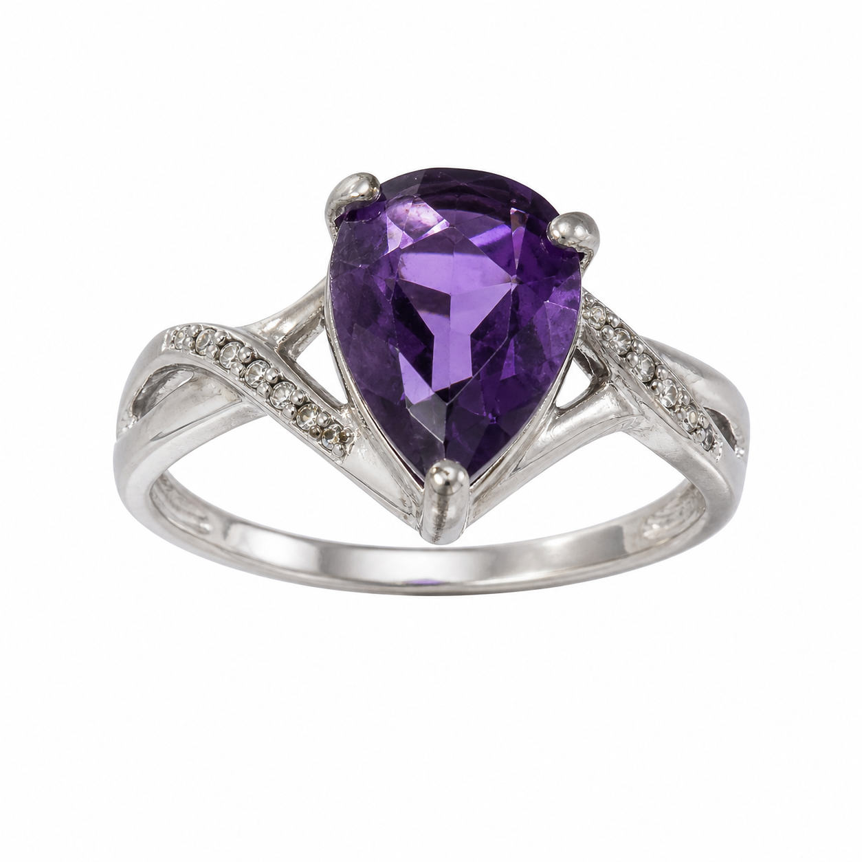 Violet Grace Amethyst Ring - .925 Sterling Silver Oval Amethyst – Size 7|Classic Solitaire