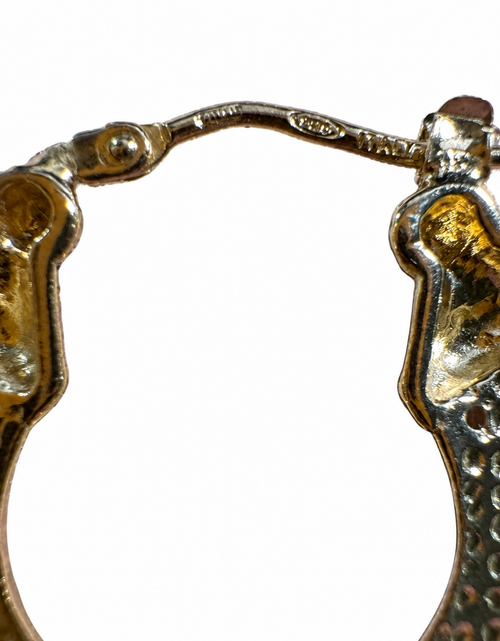 Load image into Gallery viewer, Novica Gold Over Sterling Silver “Golden Marrakech Hoops” - Artisan Filigree Earrings NEW
