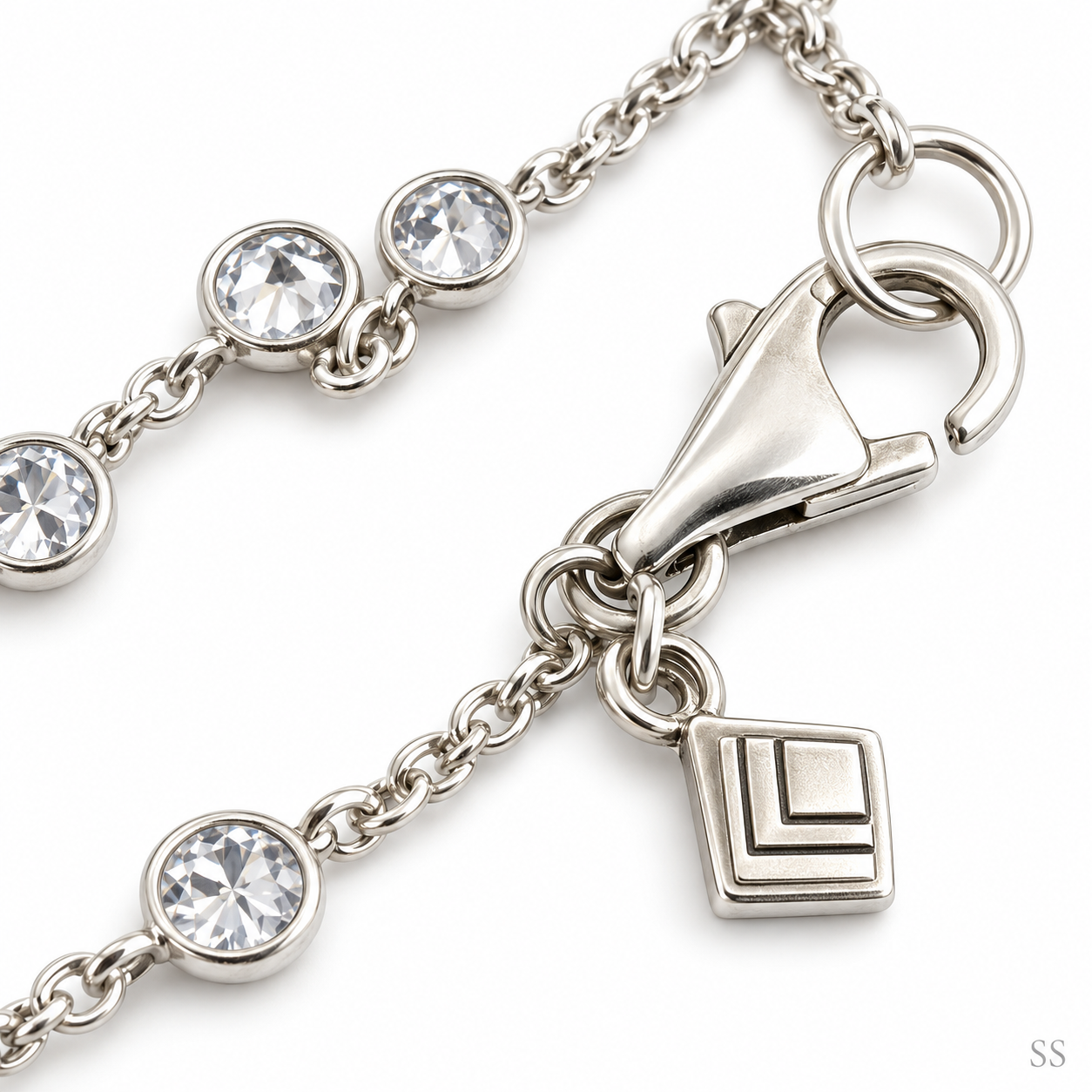 Pre-Owned Silpada's "Raindrop" CZ Sterling Silver Necklace - Retired Design