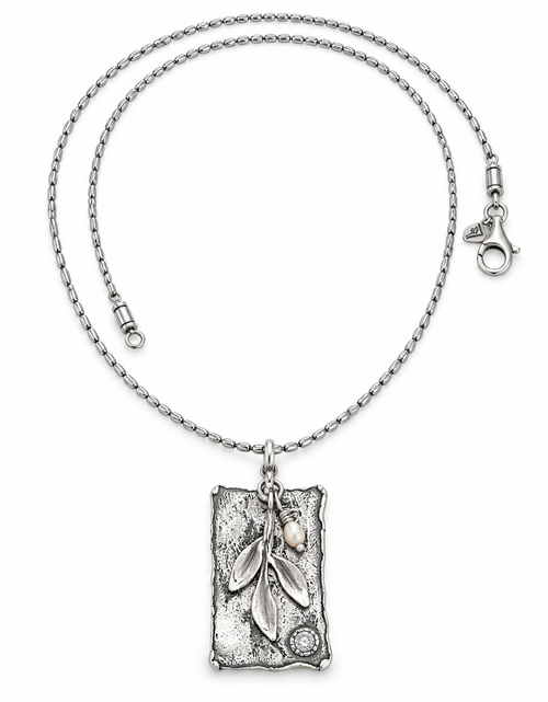 Load image into Gallery viewer, Pre-Owned Silpada Sterling Silver "Leaf Spring" Pendant Necklace - Retired Design
