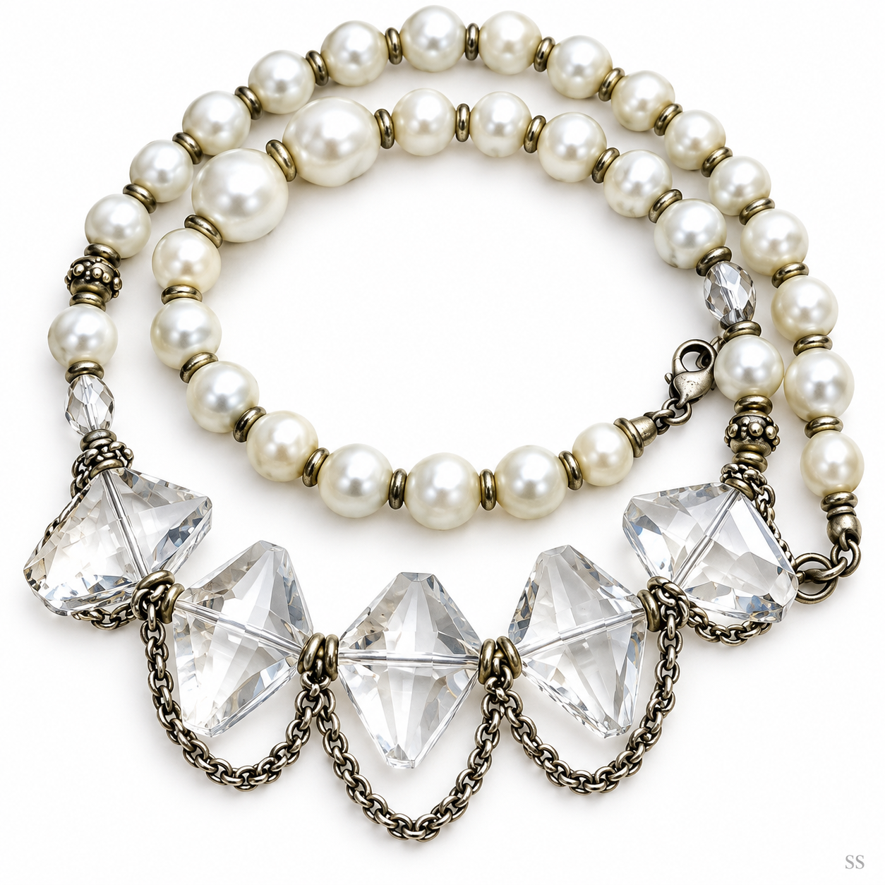 Pre-Owned Silpada's K&R Collection Practical Pearls Convertible Multi-Strand Necklace - Retired Design