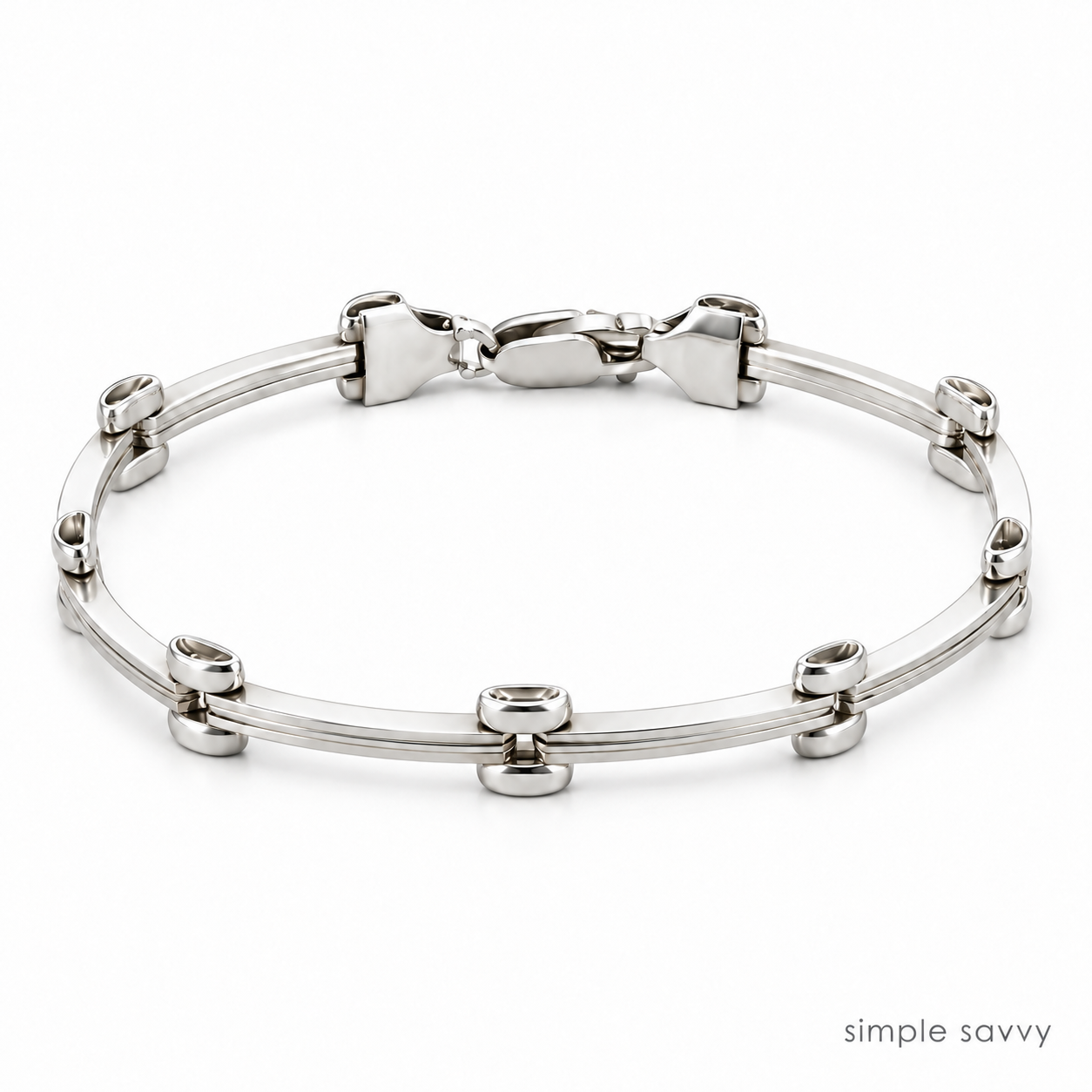 Pre-Owned Silpada Sterling Silver Link Bracelet - Retired Design