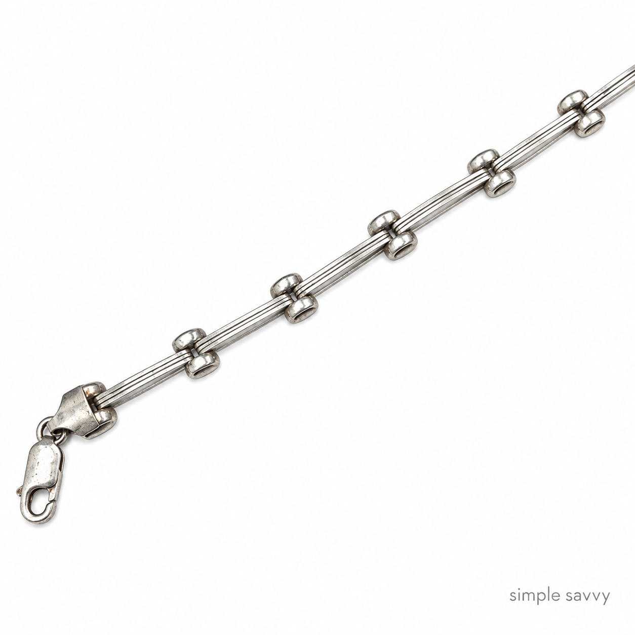 Pre-Owned Silpada Sterling Silver Link Bracelet - Retired Design