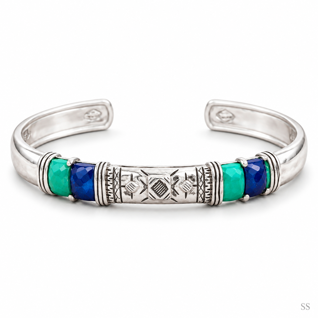 Pre-Owned Silpada Beach House cuff Sterling silver Bracelet - Retired Design