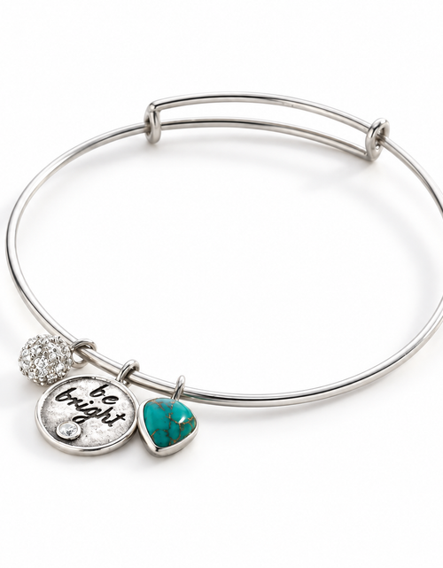 Load image into Gallery viewer, Pre-Owned Silpada Sterling Silver BE BRIGHT Bangle - Retired Design

