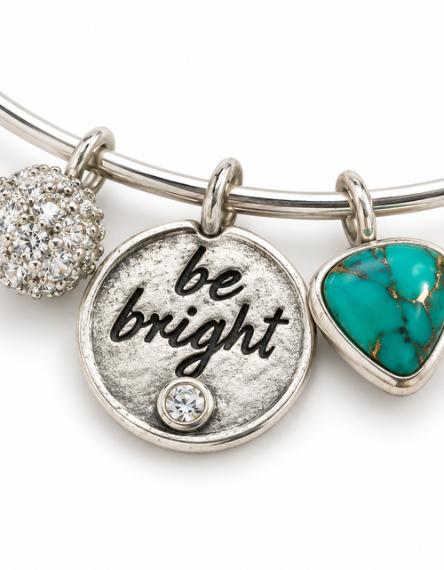 Load image into Gallery viewer, Pre-Owned Silpada Sterling Silver BE BRIGHT Bangle - Retired Design

