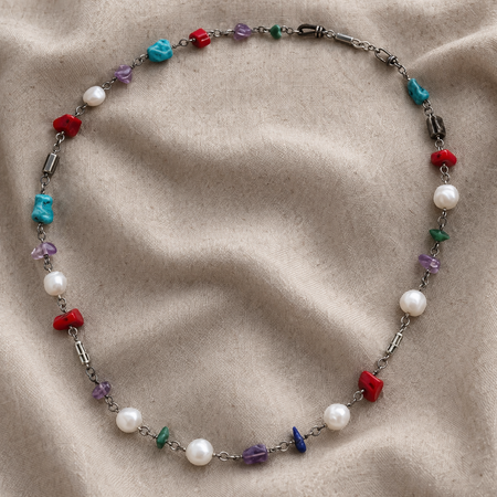 Pre-Owned Silpada Multi-Stone Necklace - Retired Design