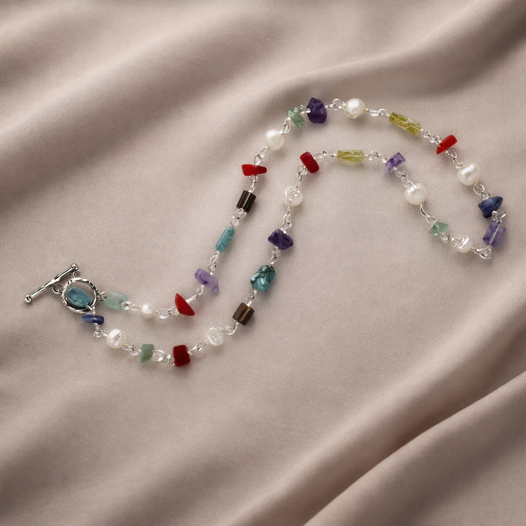 Pre-Owned Silpada Multi-Stone Necklace - Retired Design