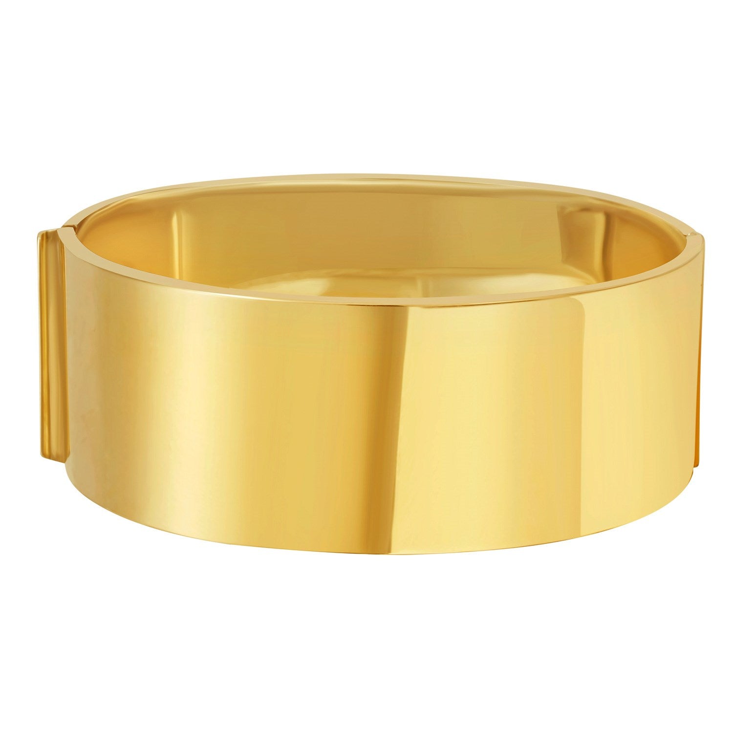 14K Yellow Gold Wide Statement Bracelet – 29.3g, 24.6mm