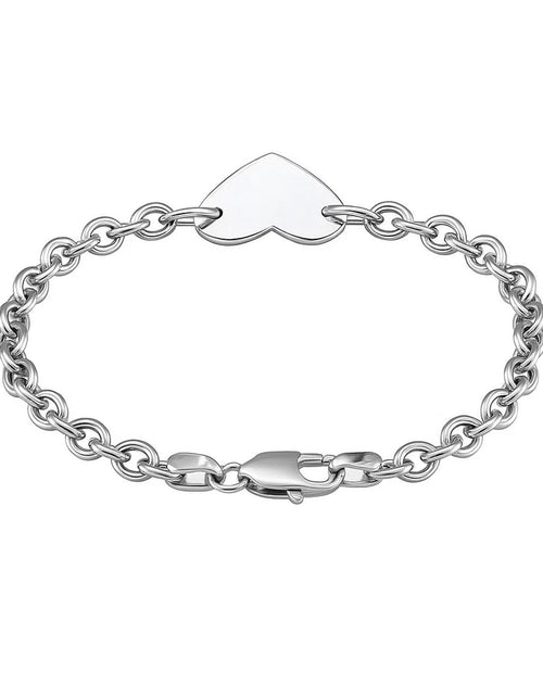 Load image into Gallery viewer, Sterling Silver Heart Station Bracelet
