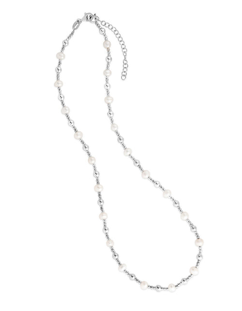 Load image into Gallery viewer, Sterling Silver Pearl and Bead Bracelet
