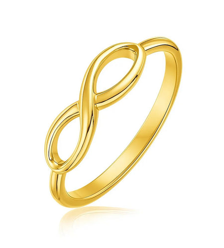 14K Yellow Gold High-Polish Infinity Ring