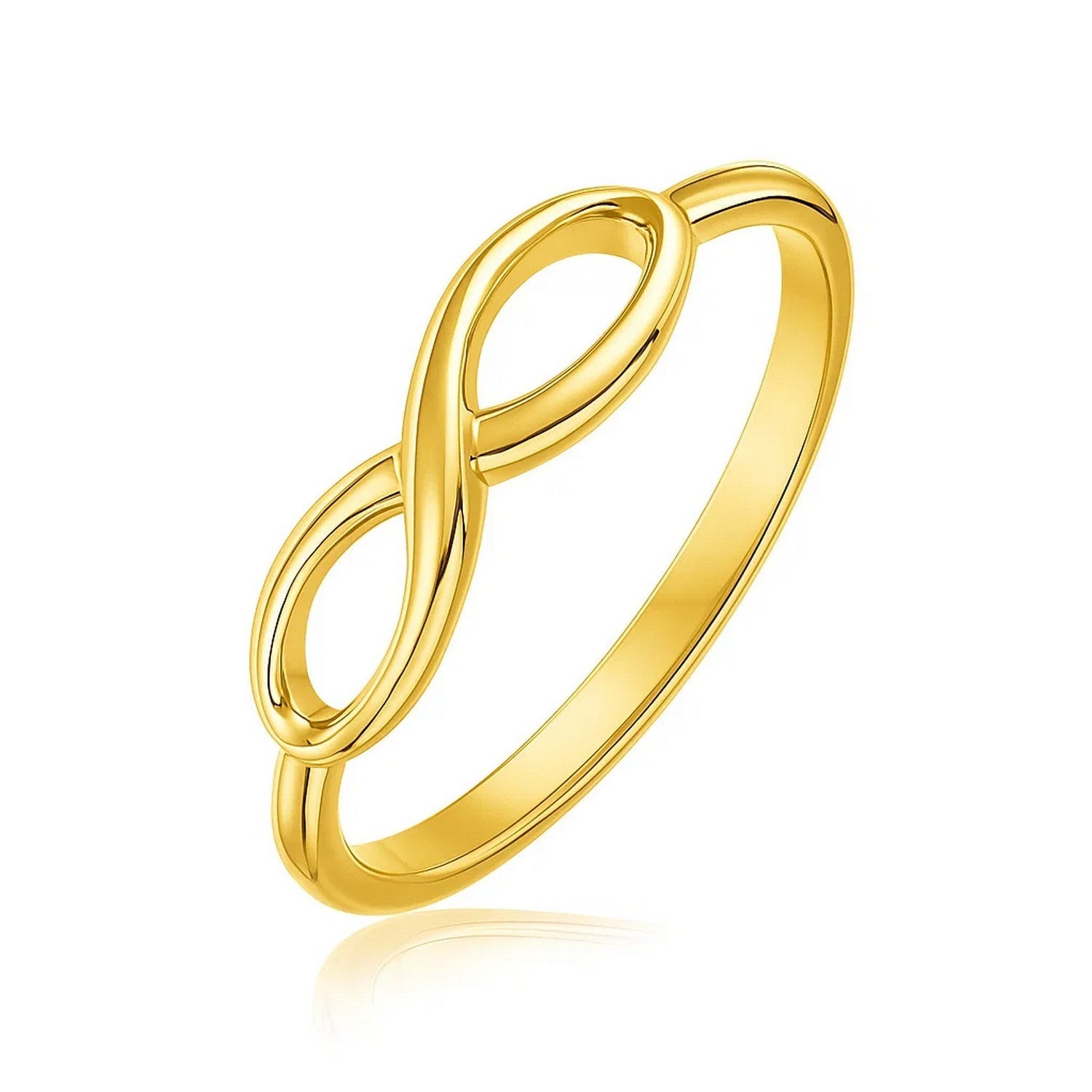 14K Yellow Gold High-Polish Infinity Ring