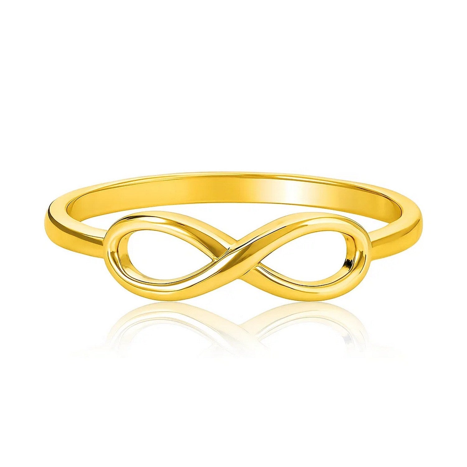 14K Yellow Gold High-Polish Infinity Ring
