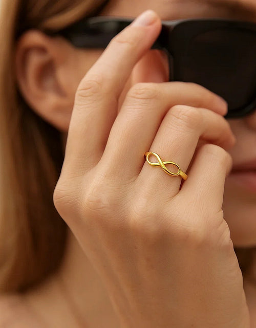 Load image into Gallery viewer, 14K Yellow Gold High-Polish Infinity Ring
