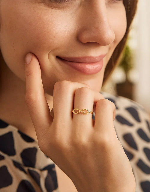 Load image into Gallery viewer, 14K Yellow Gold High-Polish Infinity Ring
