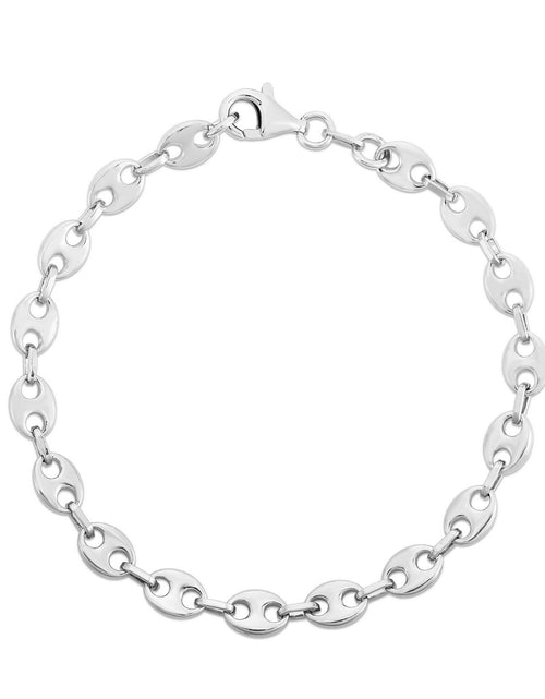 Load image into Gallery viewer, Sterling Silver Puffed Mariner Bracelet
