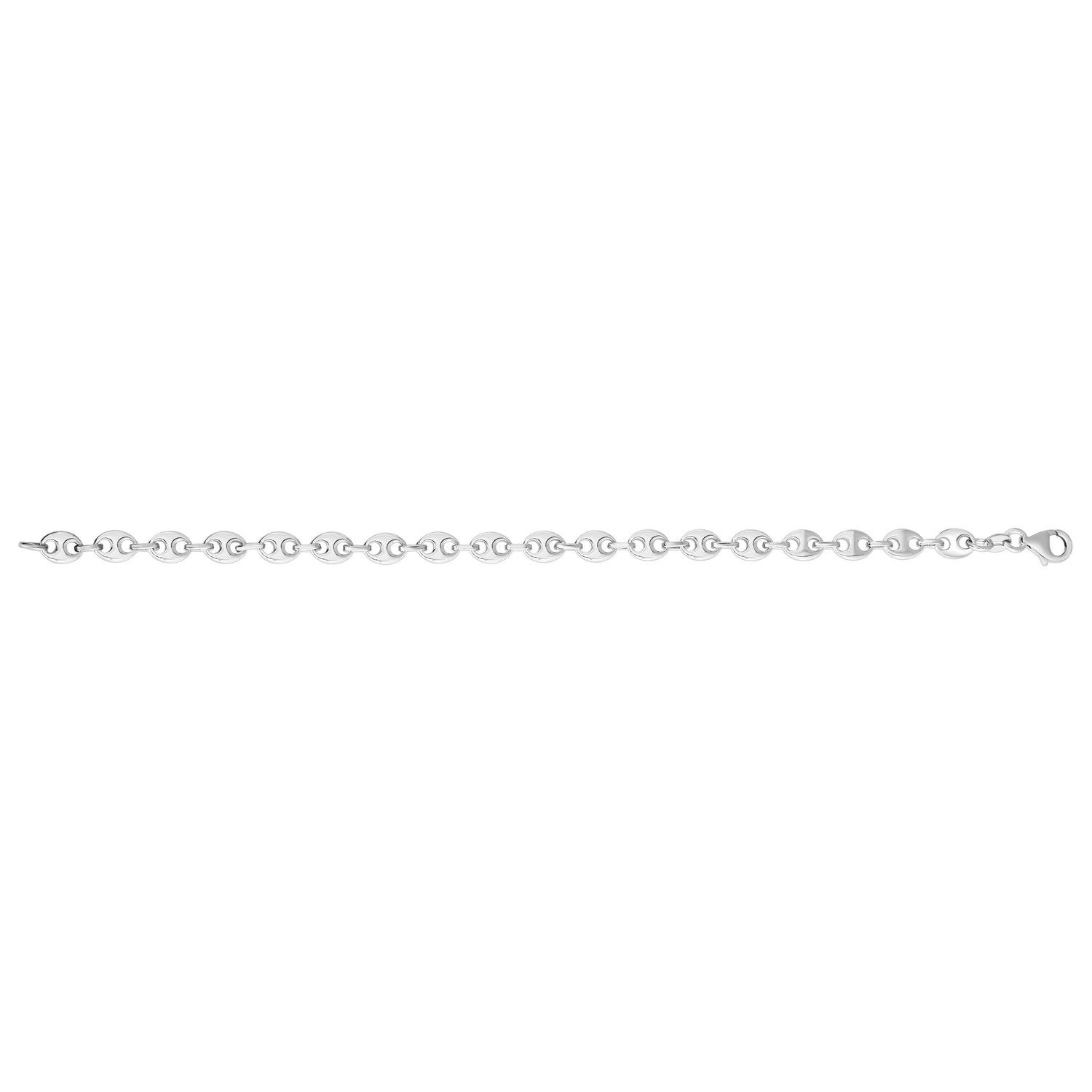 Sterling Silver Puffed Mariner Bracelet