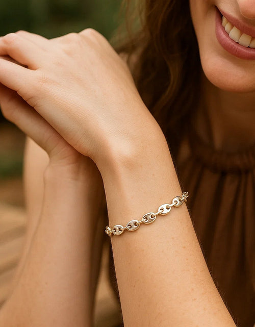 Load image into Gallery viewer, Sterling Silver Puffed Mariner Bracelet
