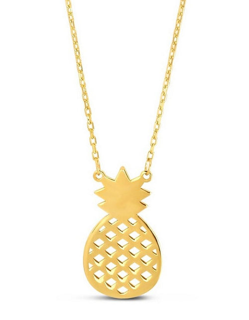 Load image into Gallery viewer, Pineapple Necklace in 10K Yellow Gold
