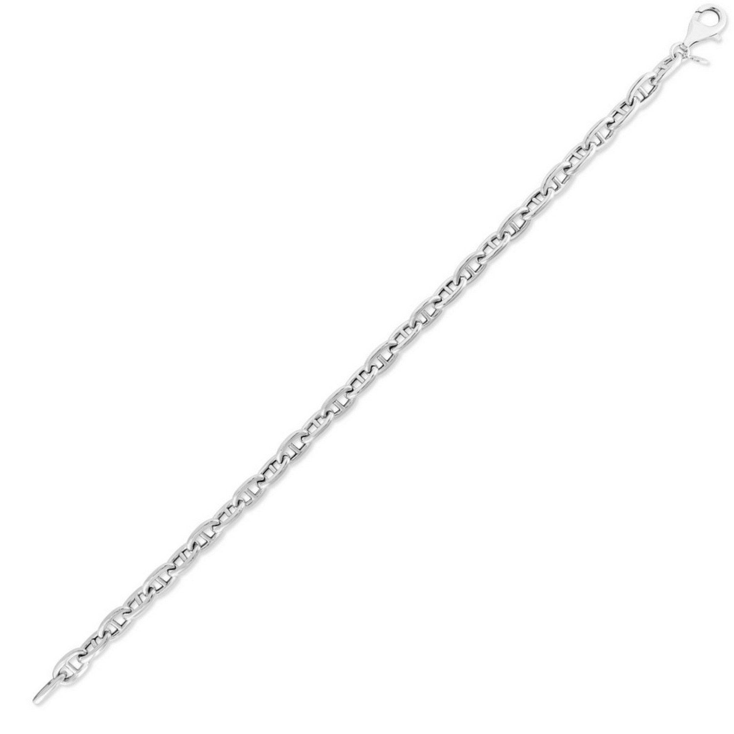 Sterling Silver Puffed Mariner Bracelet