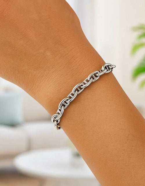 Load image into Gallery viewer, Sterling Silver Puffed Mariner Bracelet
