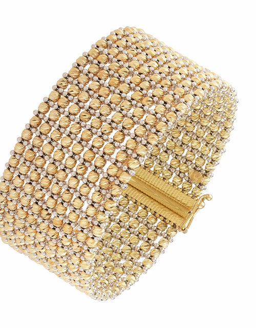 Load image into Gallery viewer, 14K Two-Tone Gold Large Red Carpet Multi-Strand Bracelet – 25.4mm

