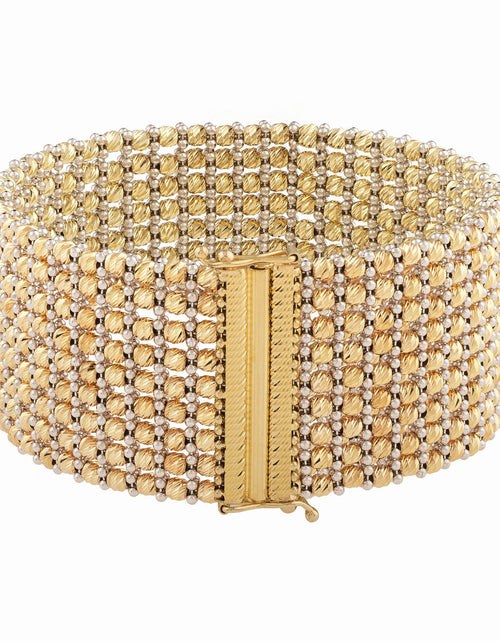 Load image into Gallery viewer, 14K Two-Tone Gold Large Red Carpet Multi-Strand Bracelet – 25.4mm

