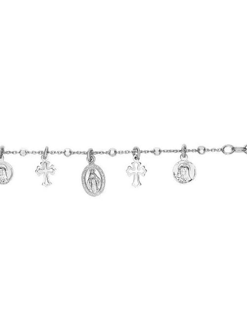 Load image into Gallery viewer, Sterling Silver Faith Charm Bracelet
