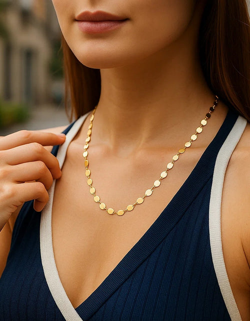 Load image into Gallery viewer, 14K Yellow Gold Polished Circle Station Necklace
