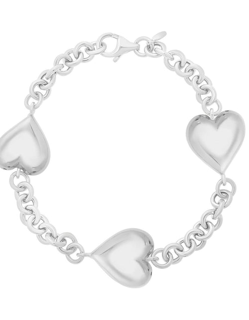 Load image into Gallery viewer, Sterling Silver Triple Heart Bracelet

