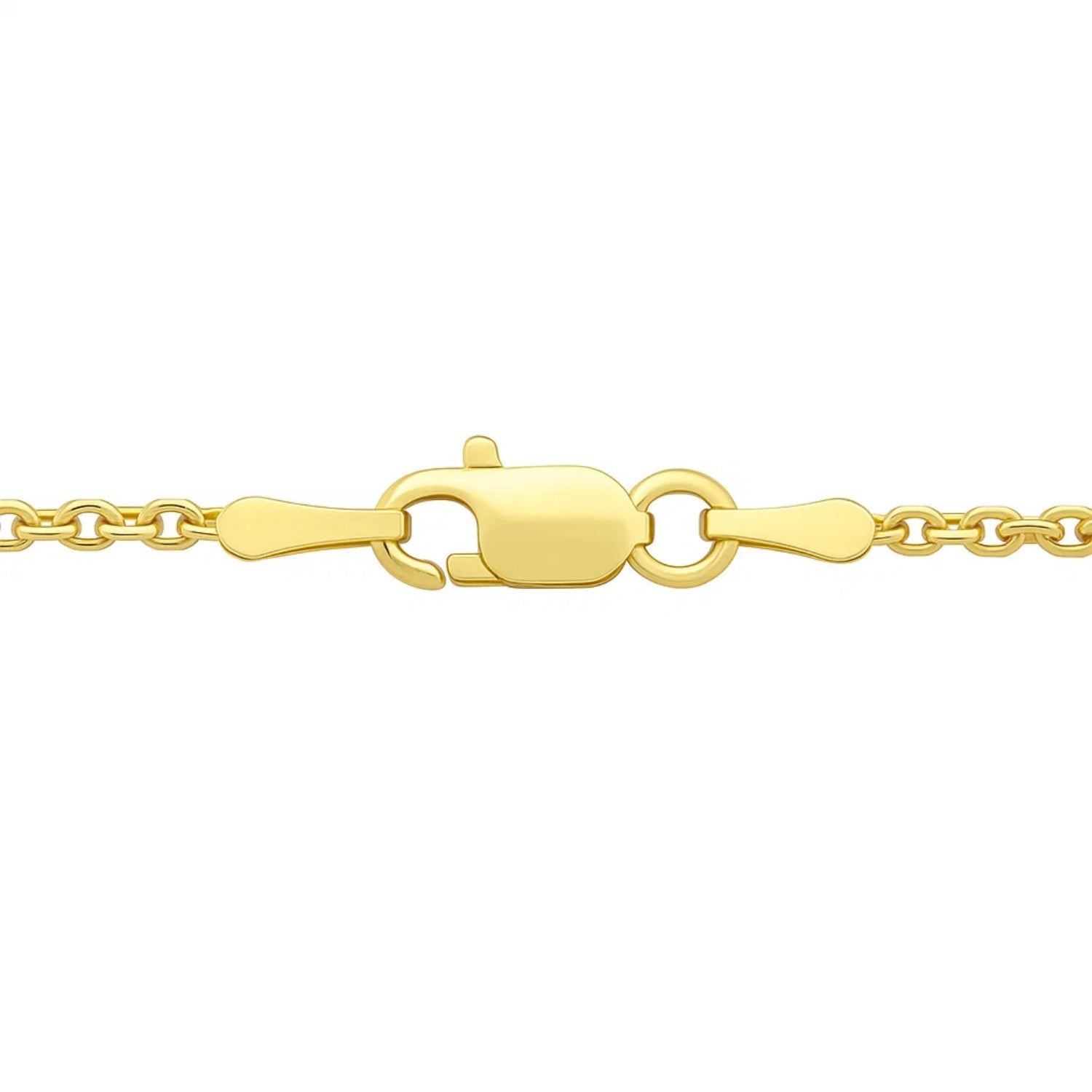 14K Tri-Color Gold Interlocking Circles Necklace 18 Inch