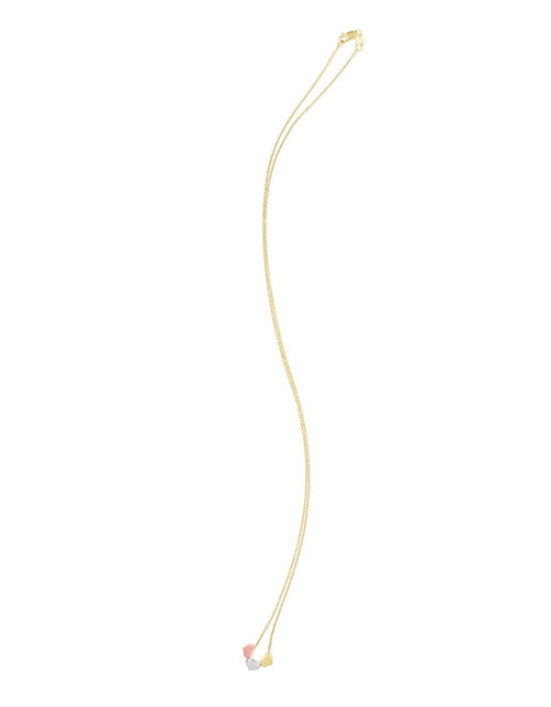 Load image into Gallery viewer, 14K Tri-Color Gold Triple Heart Necklace
