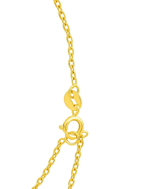 Load image into Gallery viewer, 14K Yellow Gold Cushion Blue Topaz Necklace
